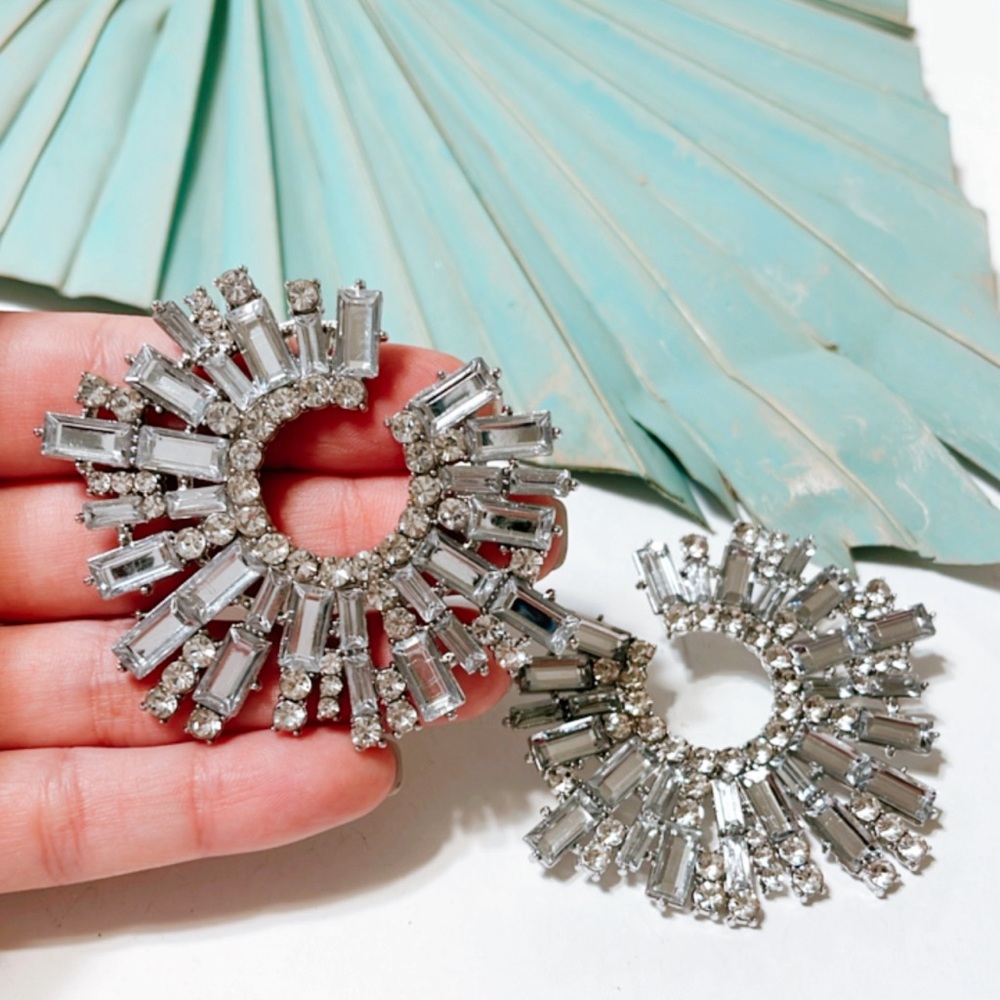 Crystal decor earrings S173 - Picture 3 of 3